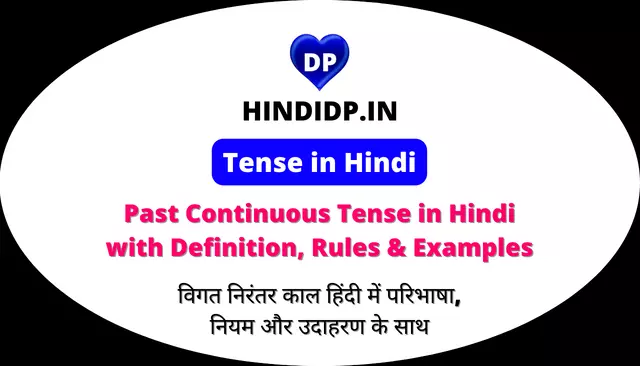 Past Continuous Tense in Hindi